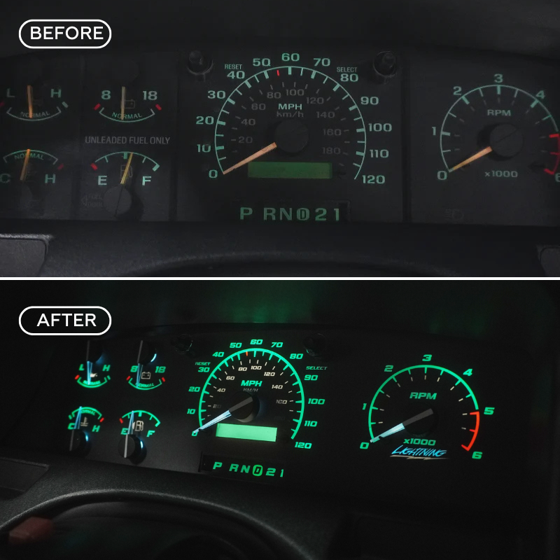 1st Gen Lightning Green DashSkinz