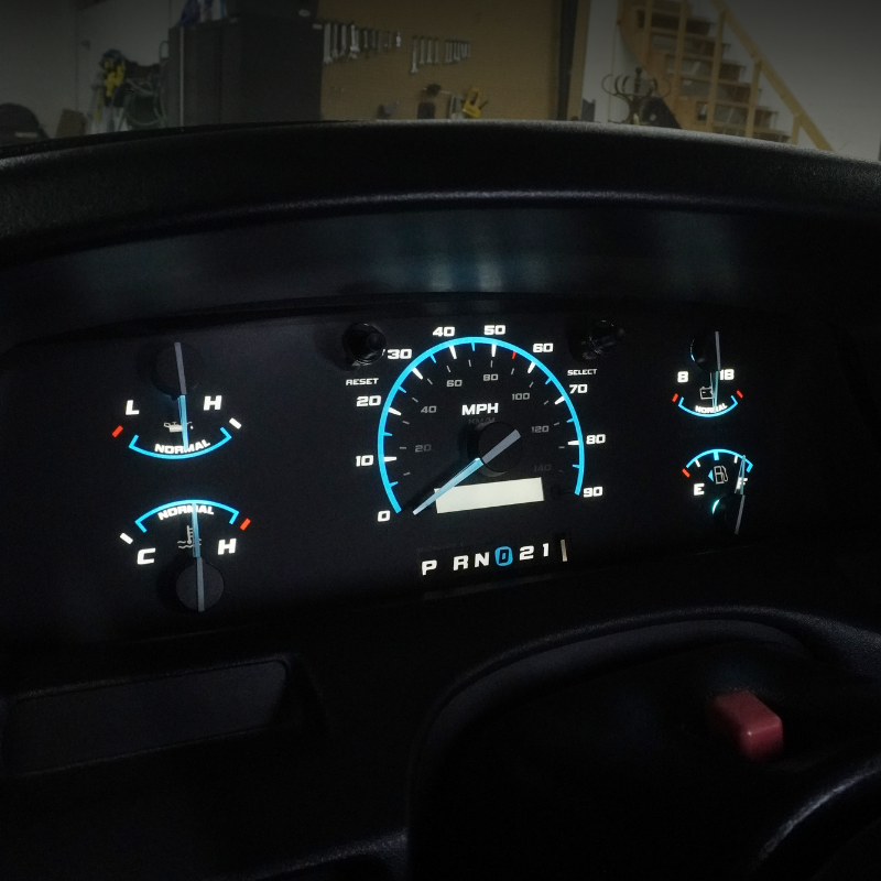 Gas No/Tach - Midnight DashSkinz