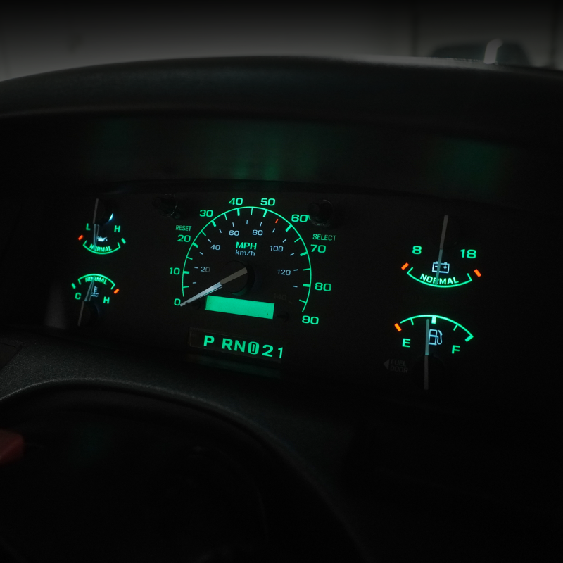 Gas No/Tach - Original Green DashSkinz