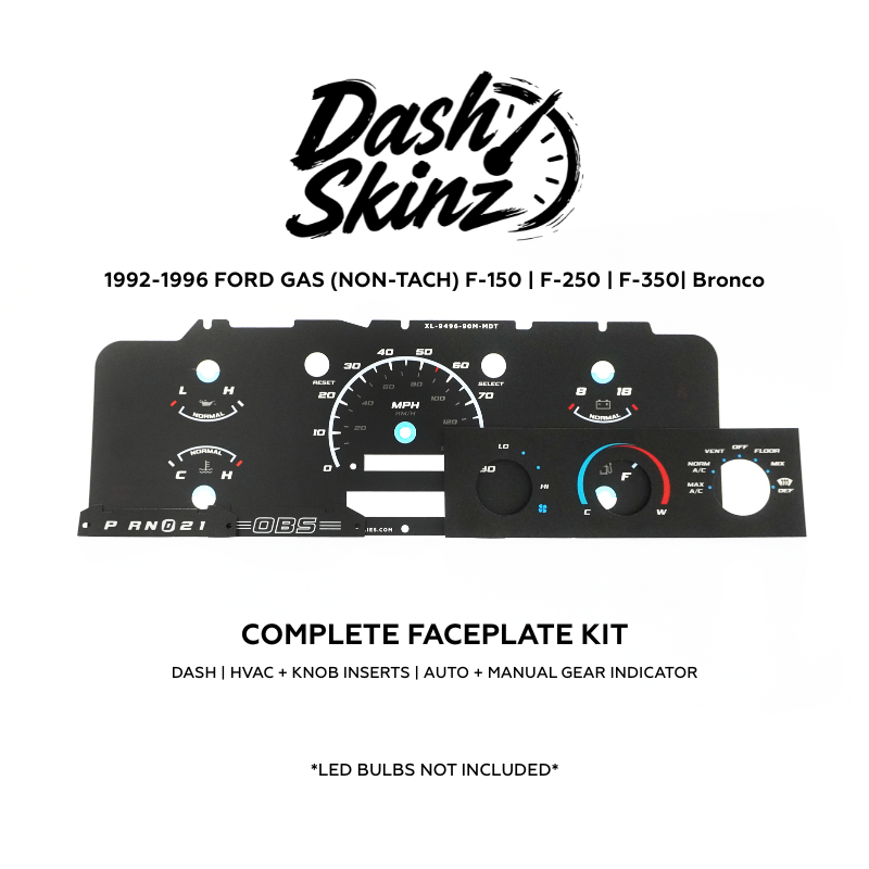 Gas No/Tach - Midnight DashSkinz