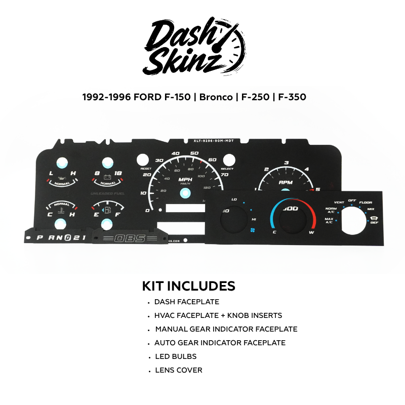 1992-1996 Ford F-Series & Bronco DashSkinz