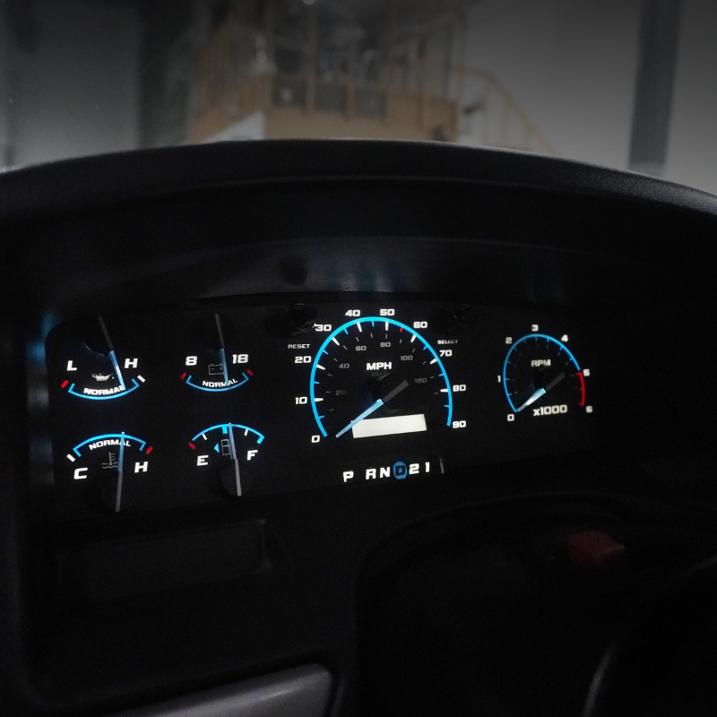 Gas w/tach - Midnight DashSkinz