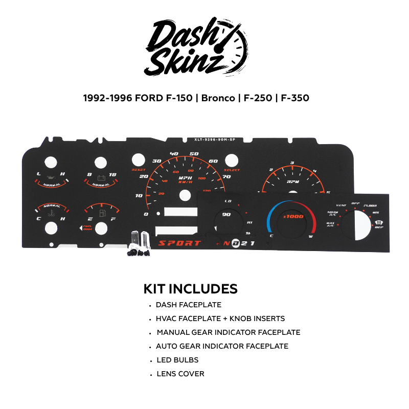 1992-1996 Ford F-Series & Bronco DashSkinz