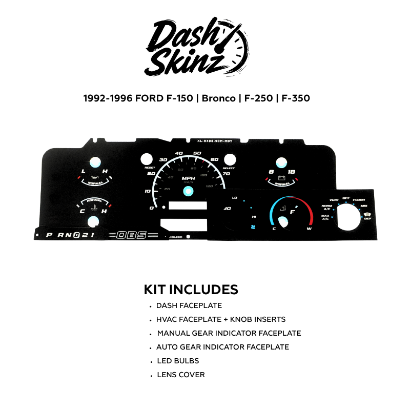 1992-1996 Ford F-Series & Bronco DashSkinz