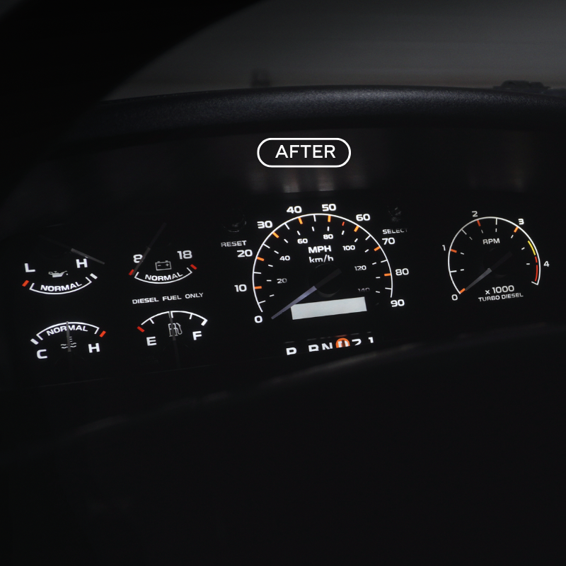 Diesel Modern Cluster Faceplate Kit | 1992-1997 F-250 & F-350