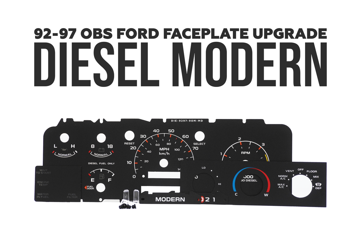 MODERN EDITION - Cluster Faceplate Kit for 1992-1996 Ford F-150 & Bronco