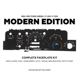 Diesel Modern Cluster Faceplate Kit | 1992-1997 F-250 & F-350