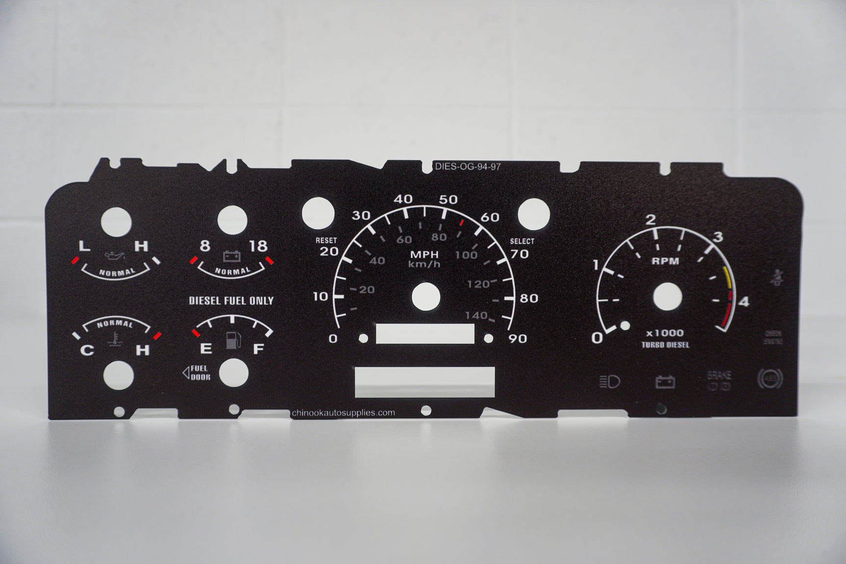 92-97 OBS Ford Cluster Faceplate Kit - Diesel Modern