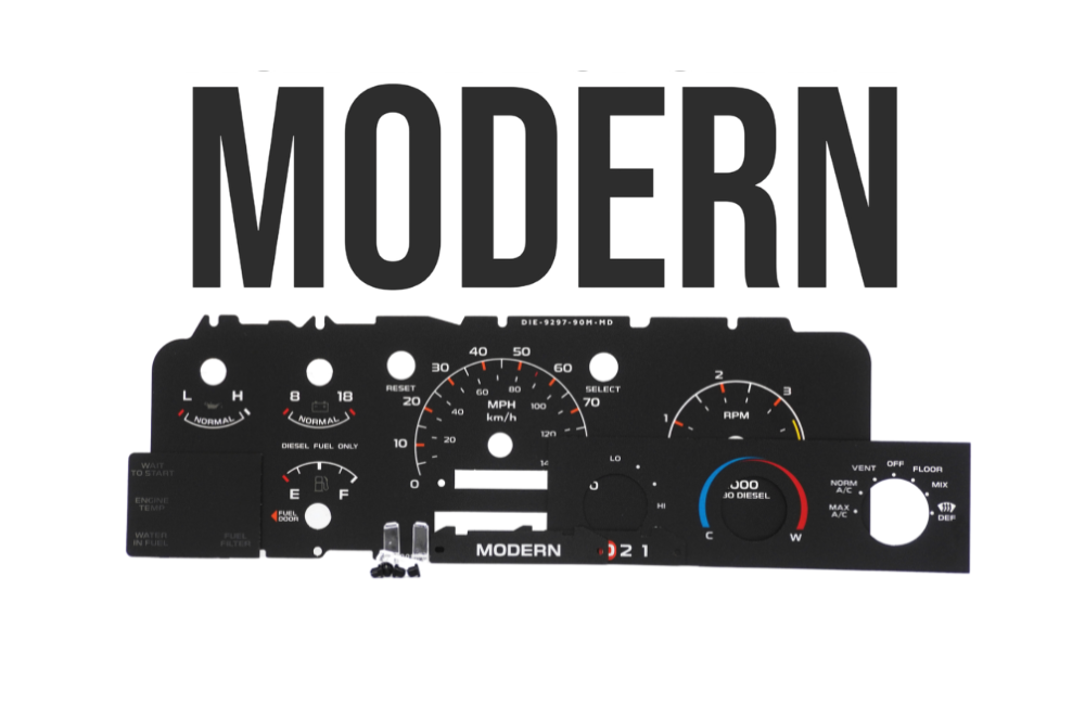 MODERN EDITION - Cluster Faceplate Kit for 1992-1996 Ford F-150 & Bronco