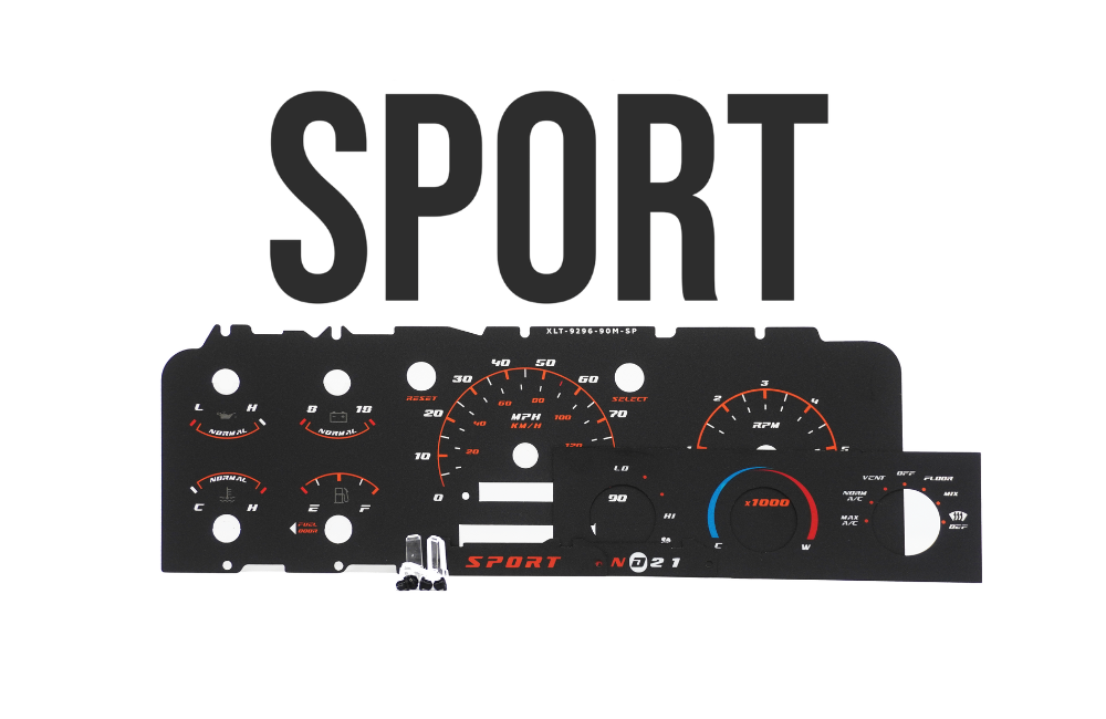SPORT EDITION – Cluster Faceplate Kit for 1992–1996 Ford F-Series & Bronco