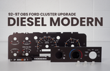 92-97 OBS Ford Cluster Faceplate Kit - Diesel Modern