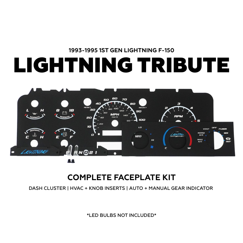 1st Gen Lightning Tribute Cluster Faceplate Kit | 1993-1995 F-150 Lightning