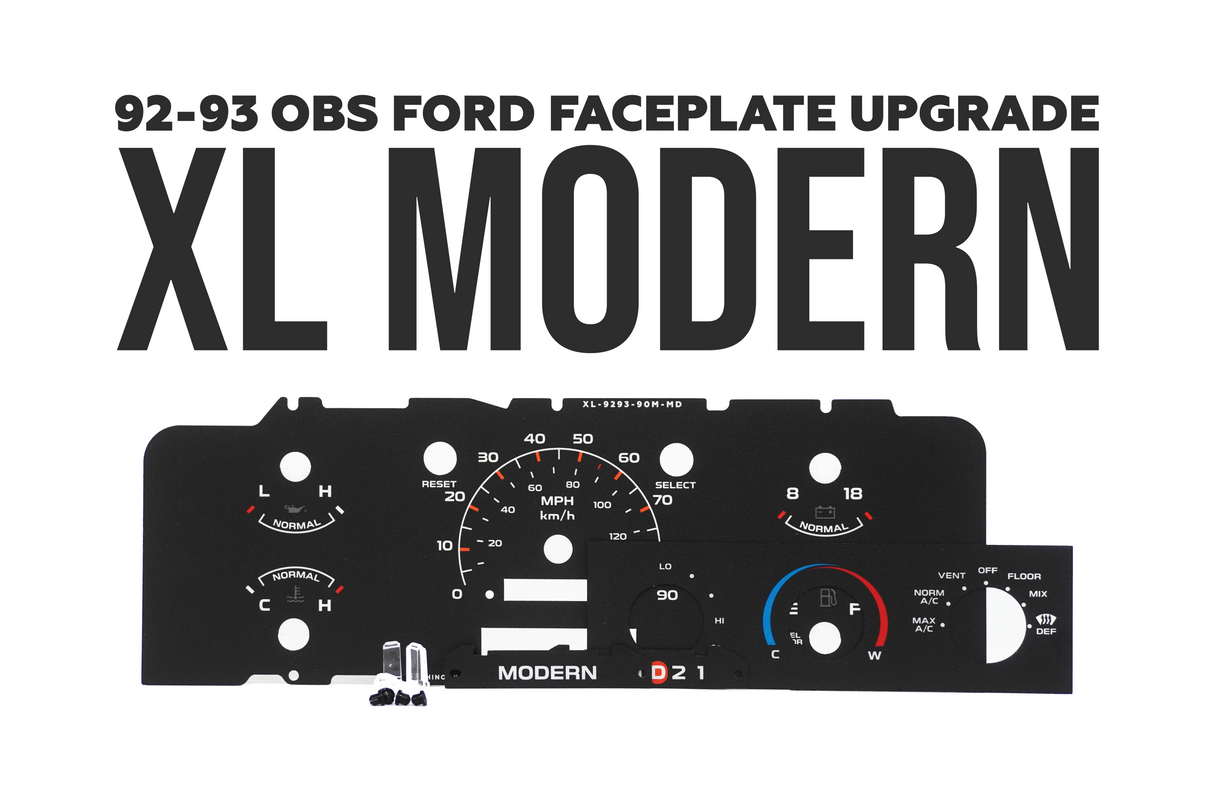 MODERN EDITION - Cluster Faceplate Kit for 1992-1996 Ford F-150 & Bronco