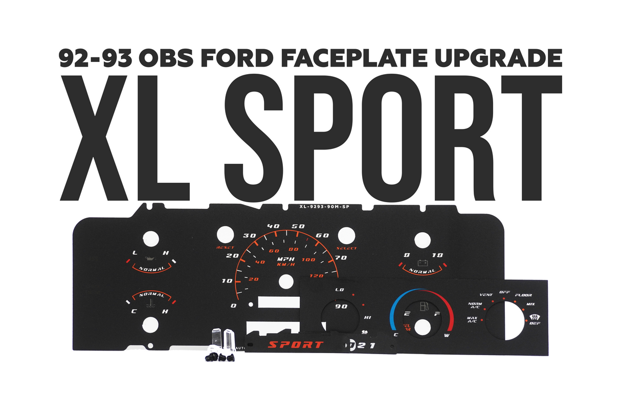 SPORT EDITION – Cluster Faceplate Kit for 1992–1996 Ford F-Series & Bronco