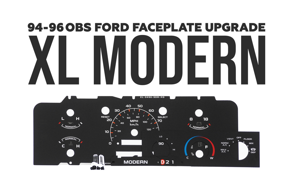 MODERN EDITION - Cluster Faceplate Kit for 1992-1996 Ford F-150 & Bronco