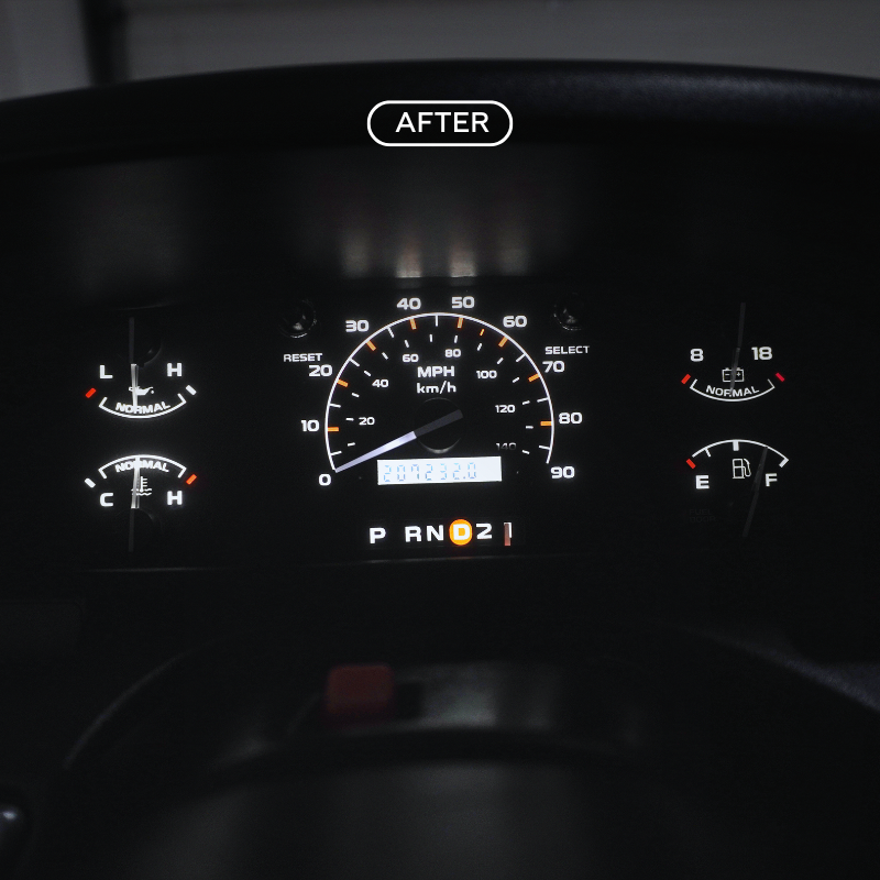 XL Modern Cluster Faceplate Kit | 1992-1996 F-150, F-250, Bronco (gas non-tach)