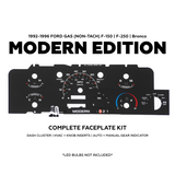 XL Modern Cluster Faceplate Kit | 1992-1996 F-150, F-250, Bronco (gas non-tach)