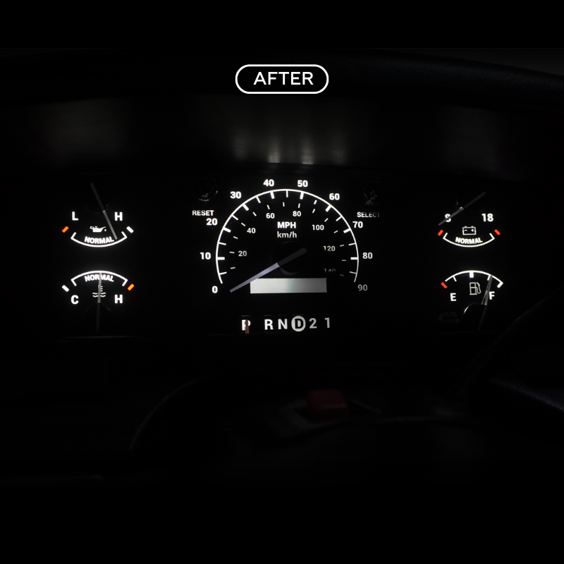 XL Original Cluster Faceplate Kit | 1992-1996 F-150, F-250, Bronco (gas non-tach)