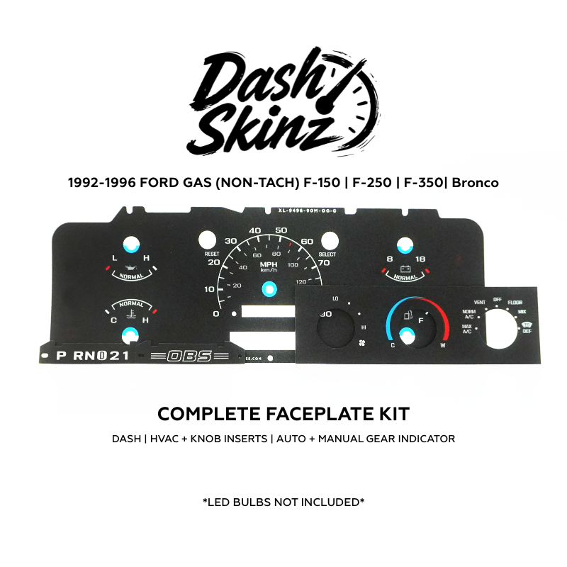 Gas No/Tach - Original Green DashSkinz