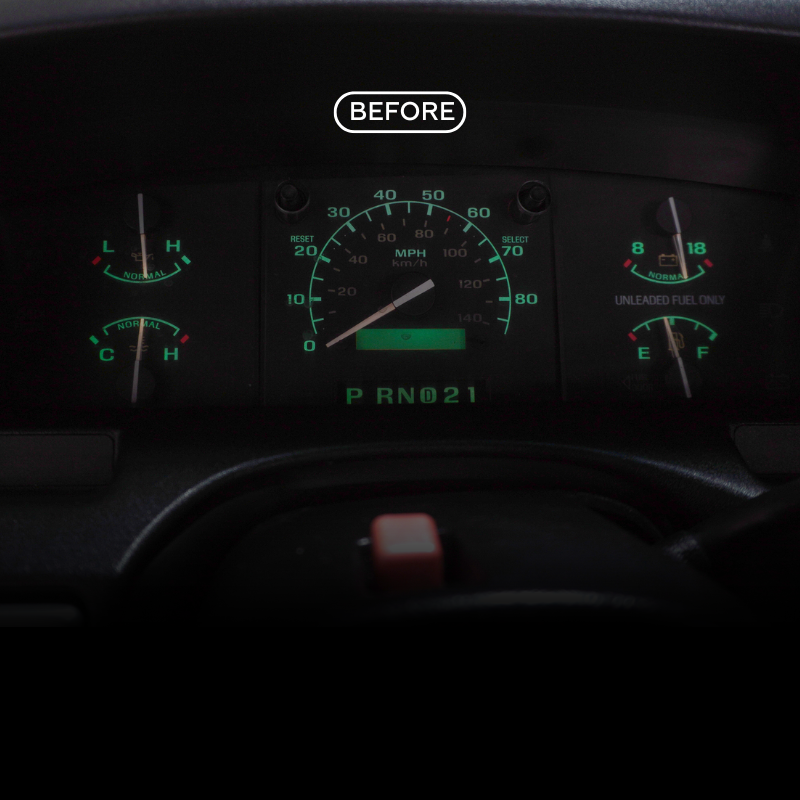 XL Sport Cluster Faceplate Kit | 1992-1996 F-150, F-250, Bronco (gas non-tach)