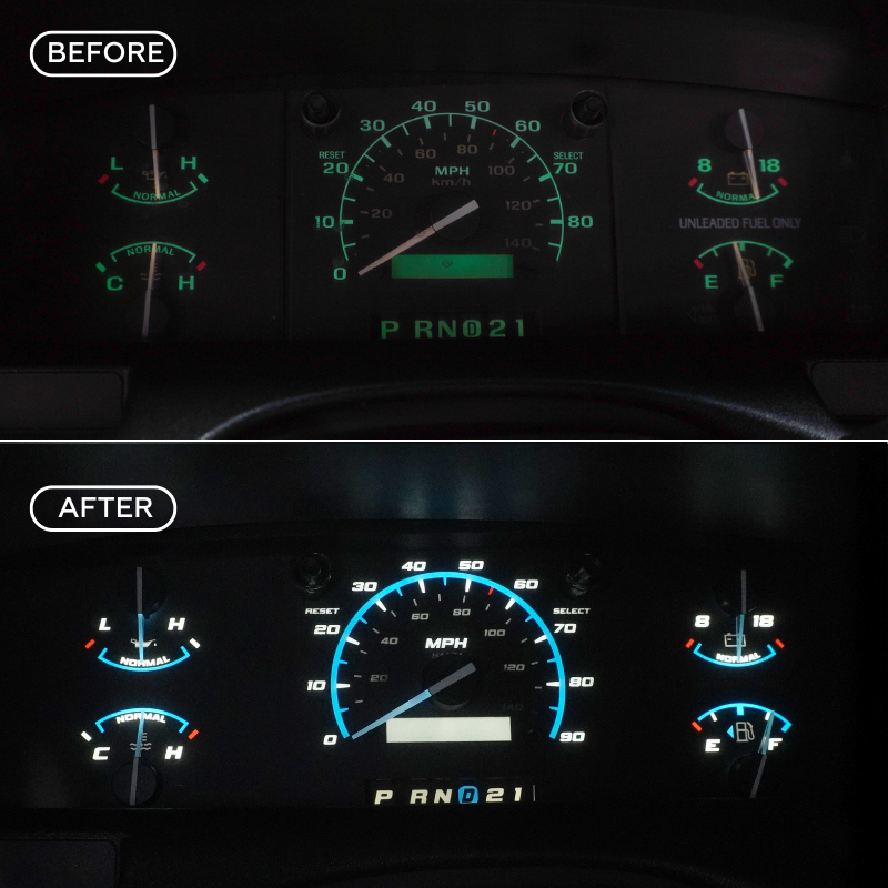 Gas No/Tach - Midnight DashSkinz