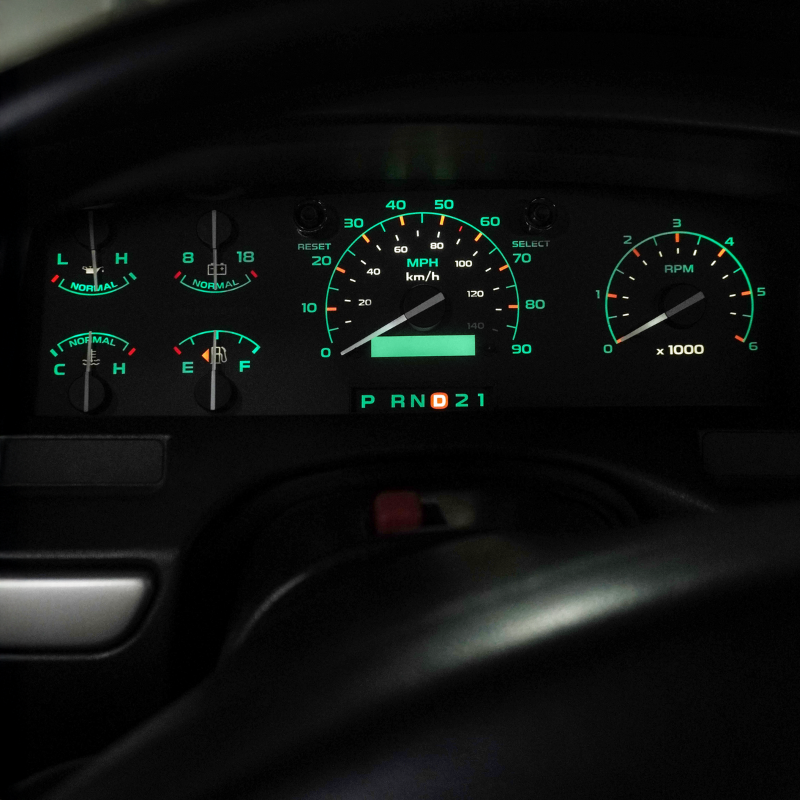 Gas w/tach - Modern Green DashSkinz