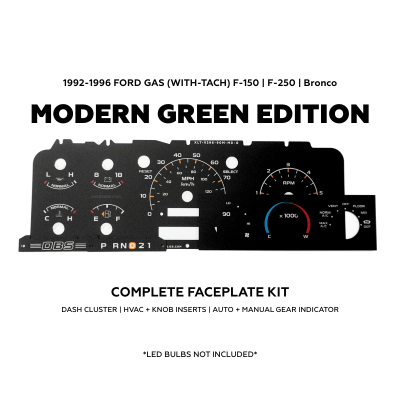 XLT Modern Green - Faceplate Kit