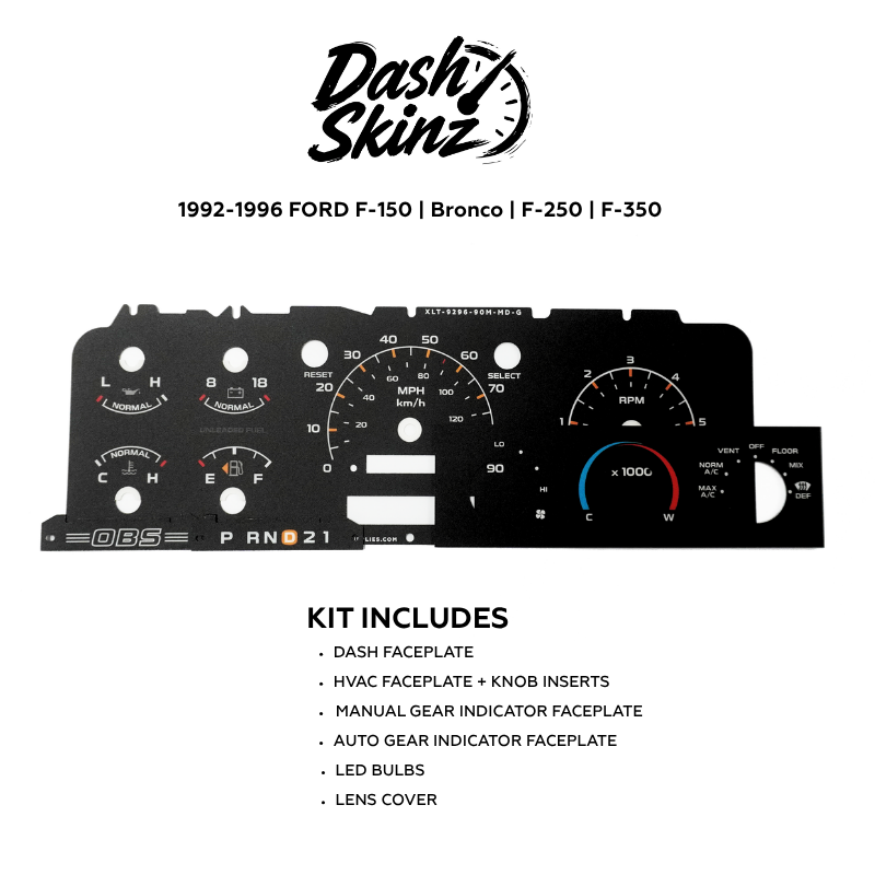 1992-1996 Ford F-Series & Bronco DashSkinz