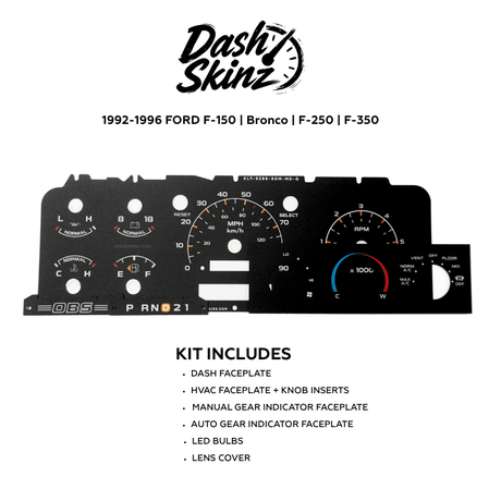 1992-1996 Ford F-Series & Bronco DashSkinz MPH