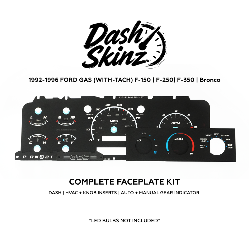 Gas w/tach - Midnight DashSkinz