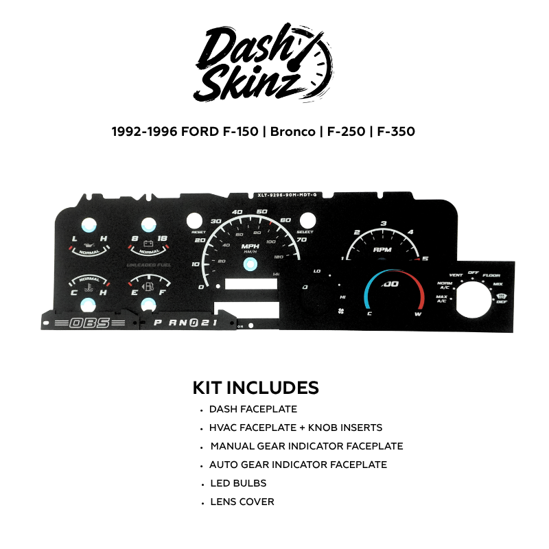 1992-1996 Ford F-Series & Bronco DashSkinz
