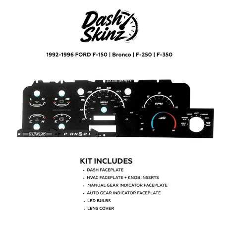 1992-1996 Ford F-Series & Bronco DashSkinz MPH