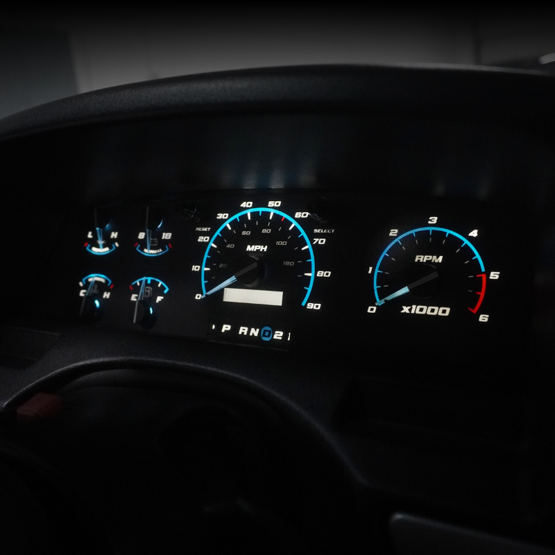 Gas w/tach - Midnight DashSkinz