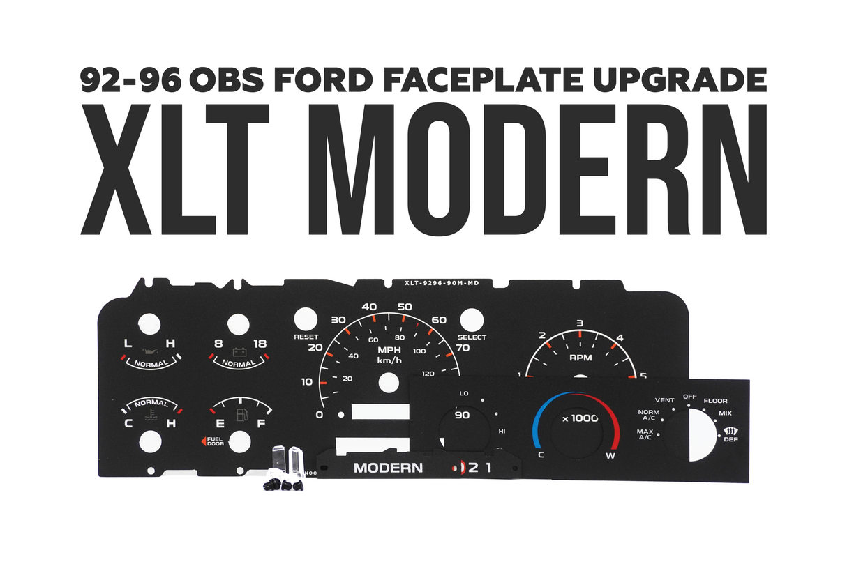 MODERN EDITION - Cluster Faceplate Kit for 1992-1996 Ford F-150 & Bronco