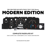 XLT Modern Cluster Faceplate Kit | 1992-1996 F-150, F-250, Bronco (gas with-tach)