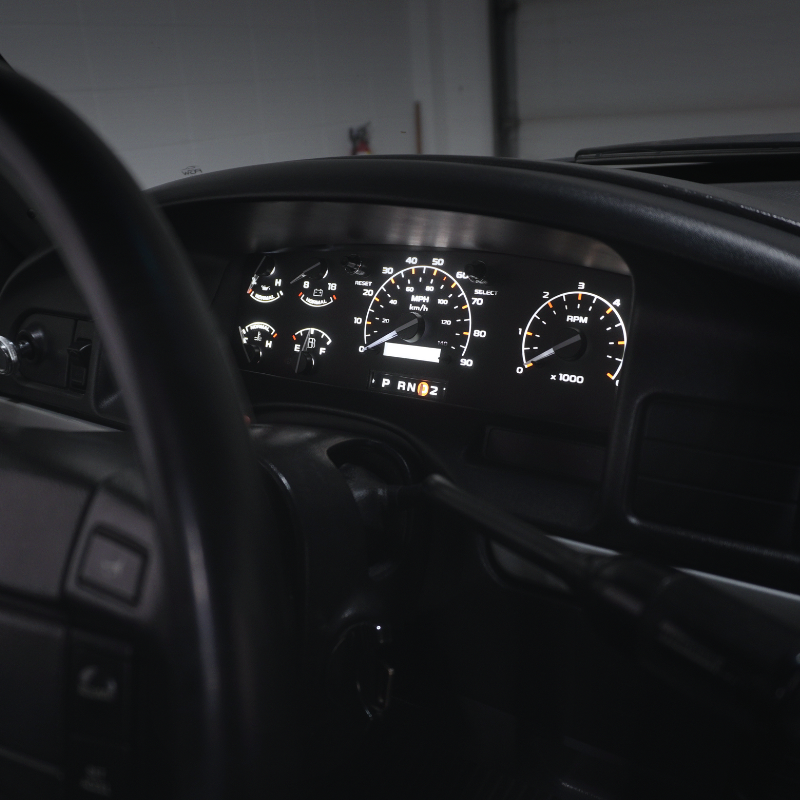 XLT Modern Cluster Faceplate Kit | 1992-1996 F-150, F-250, Bronco (gas with-tach)