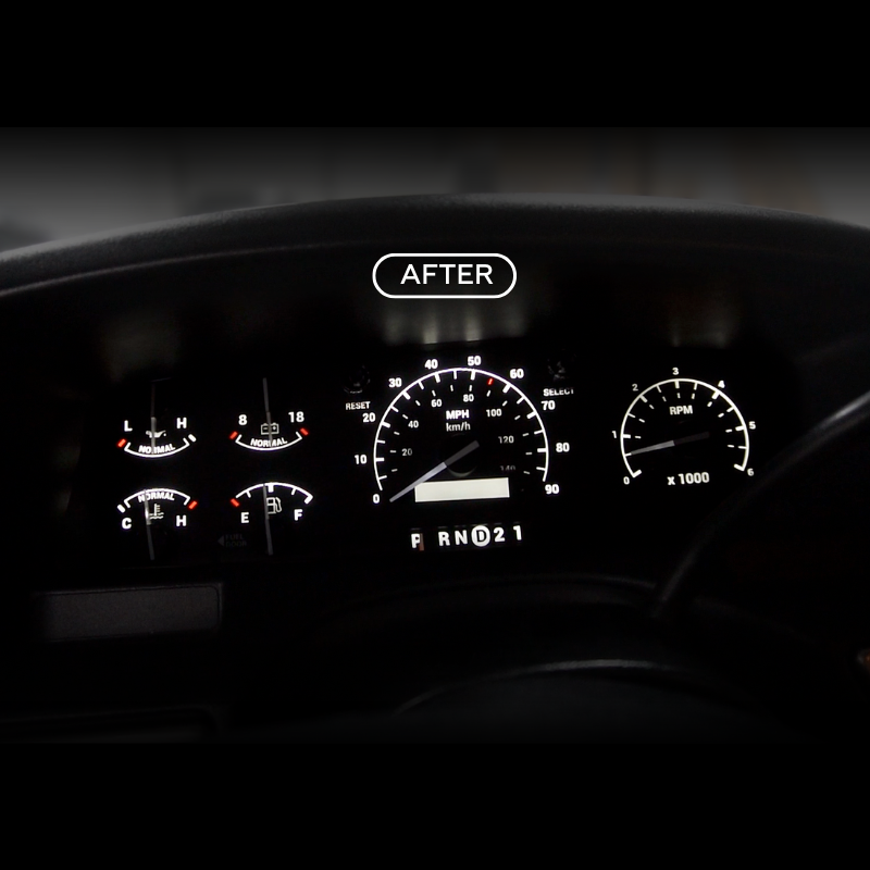 XLT Original Cluster Faceplate Kit | 1992-1996 F-150, F-250, Bronco (gas with-tach)