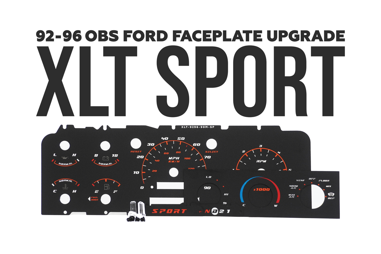 SPORT EDITION – Cluster Faceplate Kit for 1992–1996 Ford F-Series & Bronco