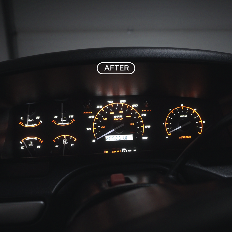 XLT Sport Cluster Faceplate Kit | 1992-1996 F-150, F-250, Bronco (gas with-tach)
