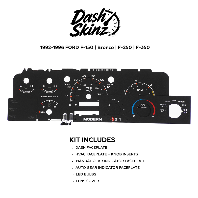 1992-1996 Ford F-Series & Bronco DashSkinz