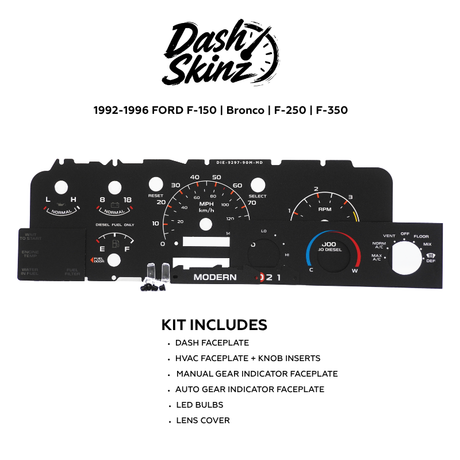 1992-1996 Ford F-Series & Bronco DashSkinz MPH