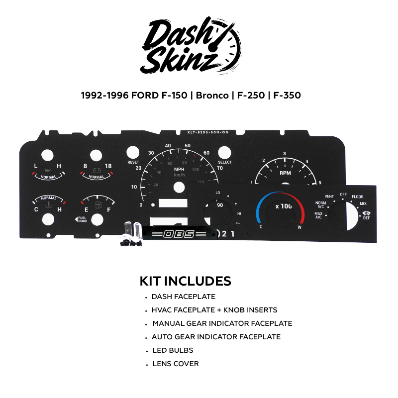 1992-1996 Ford F-Series & Bronco DashSkinz