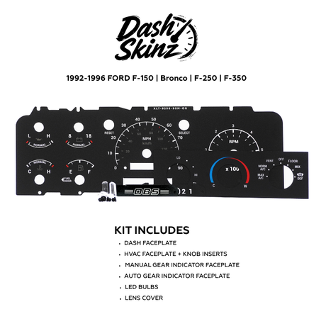 1992-1996 Ford F-Series & Bronco DashSkinz MPH