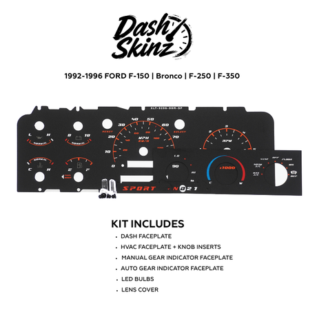 1992-1996 Ford F-Series & Bronco DashSkinz MPH