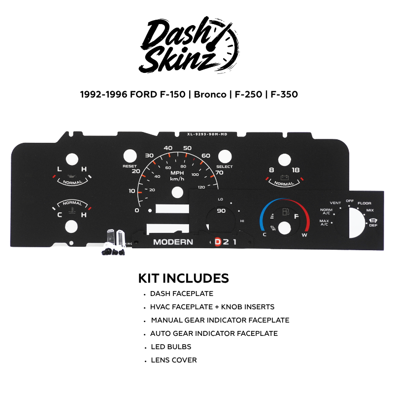 1992-1996 Ford F-Series & Bronco DashSkinz
