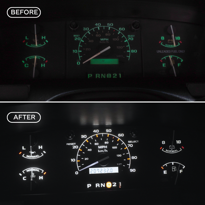 Gas No/Tach - Modern DashSkinz