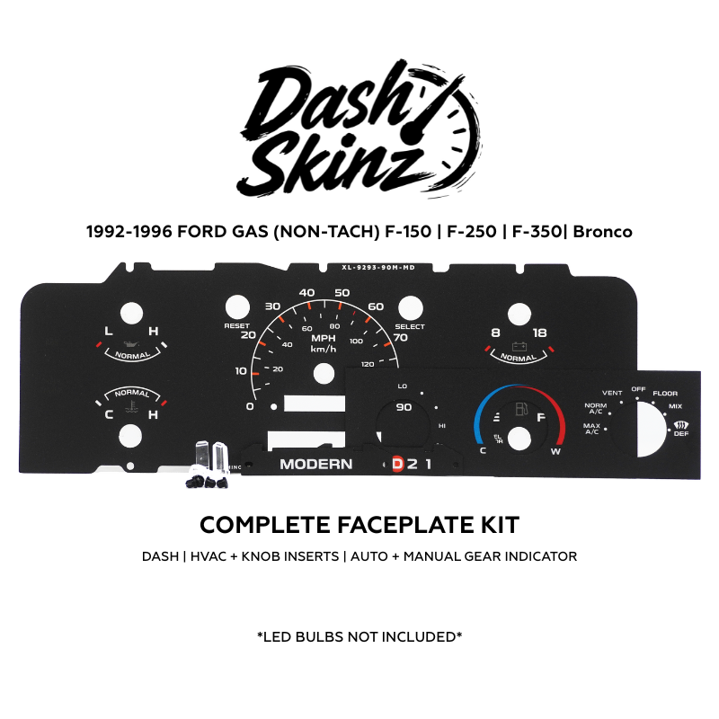 Gas No/Tach - Modern DashSkinz