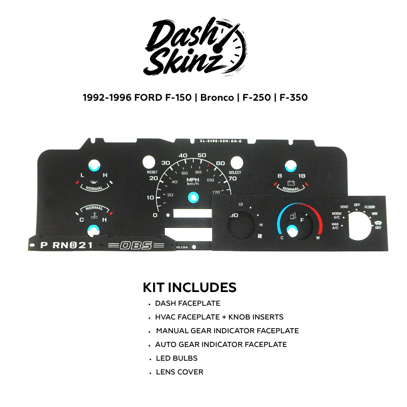 1992-1996 Ford F-Series & Bronco DashSkinz