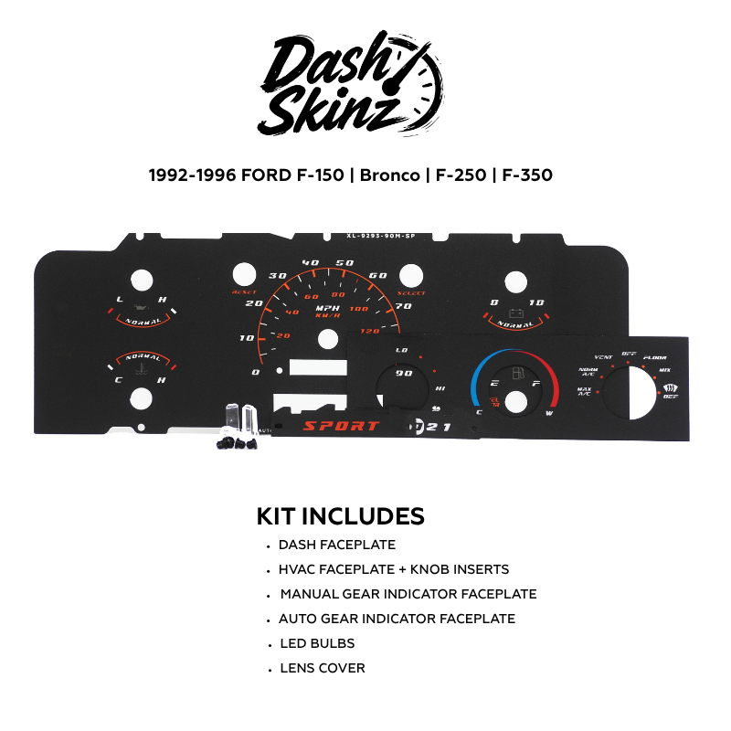 1992-1996 Ford F-Series & Bronco DashSkinz