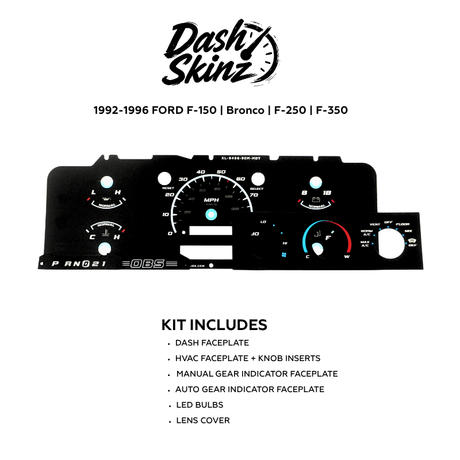 1992-1996 Ford F-Series & Bronco DashSkinz MPH